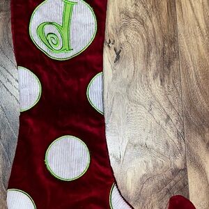 Mud Pie Red and Green Holiday Stocking